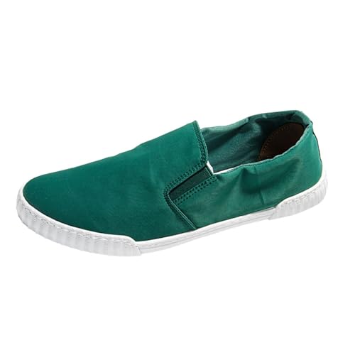 Herren BarfußSchuhe Fashion Segeltuchschuhe Mit Flacher Sohle Freizeitschuhe Slip On Walkingschuhe Atmungsaktives Lightweight Barfussschuhe Freizeit Comfort Mokassins Wanderschuhe von Generisch