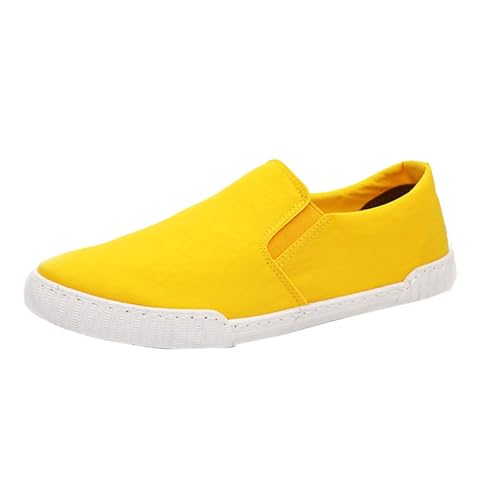 Herren BarfußSchuhe Fashion Segeltuchschuhe Mit Flacher Sohle Freizeitschuhe Slip On Walkingschuhe Atmungsaktives Lightweight Barfussschuhe Freizeit Comfort Mokassins Wanderschuhe von Generisch