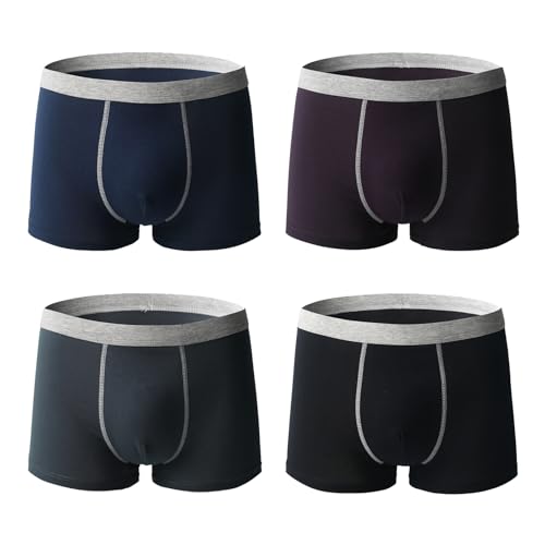 Herren-Boxershorts, ultra-saugfähig, wiederverwendbar, Inkontinenz-Unterwäsche, waschbar, bequem, auslaufsicher, Unterwäsche, 2025 (4 Stück - a, L) von Generisch