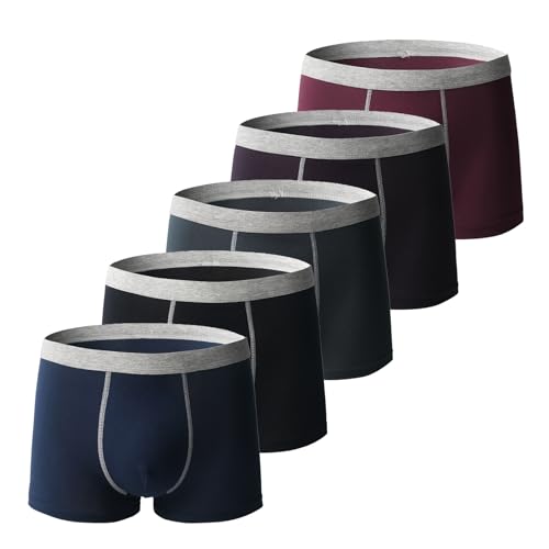 Herren-Boxershorts, ultra-saugfähig, wiederverwendbar, Inkontinenz-Unterwäsche, waschbar, bequem, auslaufsicher, Unterwäsche, 2025 (5 Stück - a, XL) von Generisch