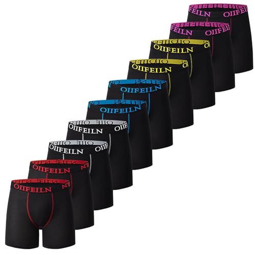 Herren Boxershorts 10er Pack Atmungsaktiv Stretch Unterhosen Männer Einfarbig Bequeme Retroshorts Weich Hautfreundlich Klassisch Lässige Sportlich Unterwäsche Sport Basic von Generisch