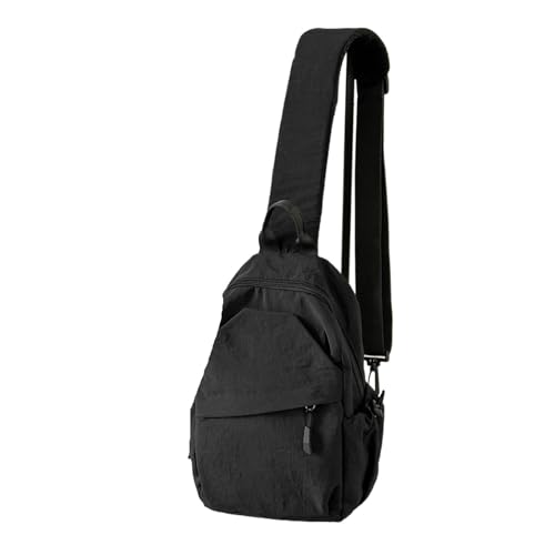 Herren Brusttasche, Messenger-Tasche, Nischen-Hüfttasche, große Kapazität, lässige Pendler-Umhängetasche, Bergsteigen, Schwarz, Einheitsgröße, Böhmisch von Generisch