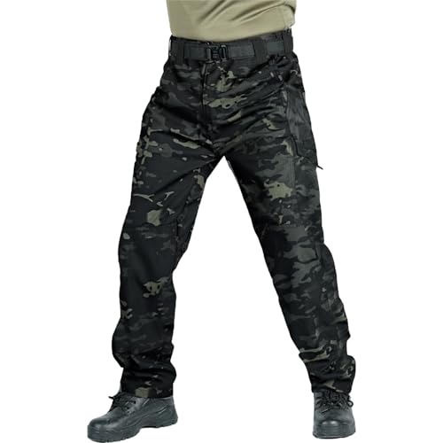 Herren Cargohose Hose Jogger Chino Cargo Jeans Hosen Stretch Sporthose mit Taschen Slim Fit Freizeithose,Herren Jogginghose von Generisch