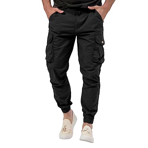 Herren Cargohose aus Baumwolle Regular Fit Hose Outdoorhose Freizeithose Wanderhose Trekkinghose Lange Arbeitshose Herren Herren Taktische militär Hose wasserdicht Arbeit Cargohose Hosen übergröße von Generisch