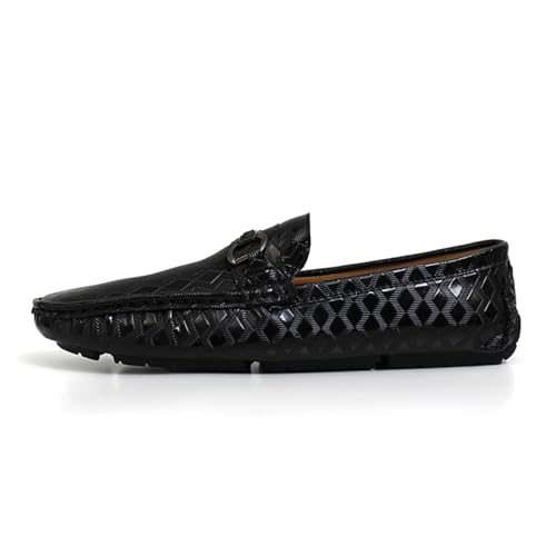 Herren Casual Penny Loafers Mokassins Slip-On Fahr- & Bootsschuhe, Schwarz , 39 2/3 EU von Generisch