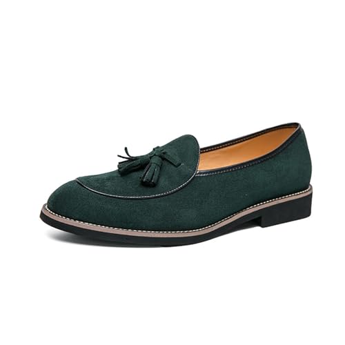 Herren Casual Quaste Slip On Driving Penny Loafers Bootsschuhe Driver Mokassins, grün, 42.5 EU von Generisch