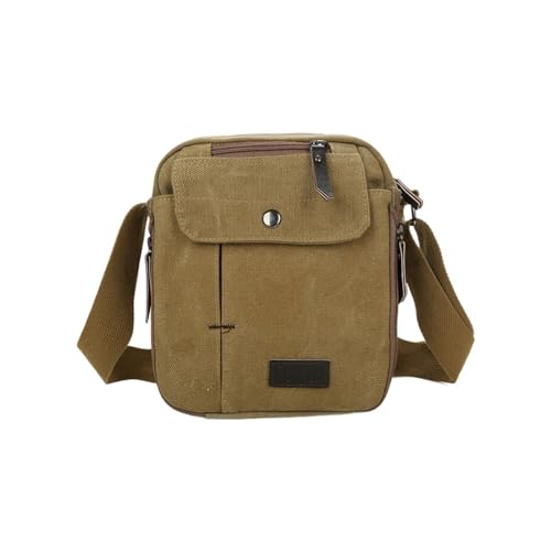 Herren Causal Multifunktionale Canvas Messenger Handtasche Outdoor Schultertasche Reisetasche Laptop Umhängetasche, khaki, Einheitsgröße von Generisch