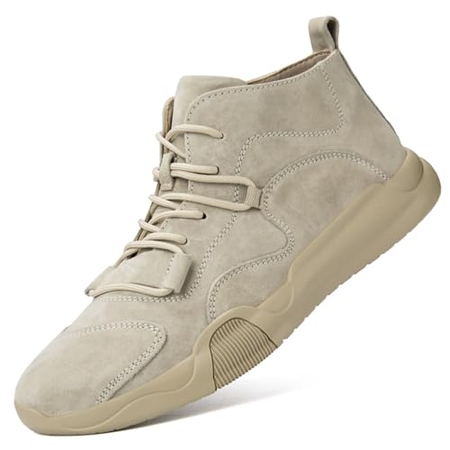 Herren Chukka-Stiefel, wasserdicht, rutschfest, mittelhoch, handgefertigt, Wildleder, lässig, Outdoor-Sneaker, khaki, 42.5 EU Herren Chukka-Stiefel, wasserdicht, rutschfest, mittelhoch, handgefertigt, Wildleder, lässig, Outdoor-Sneaker, khaki, 42.5 EU von Generisch