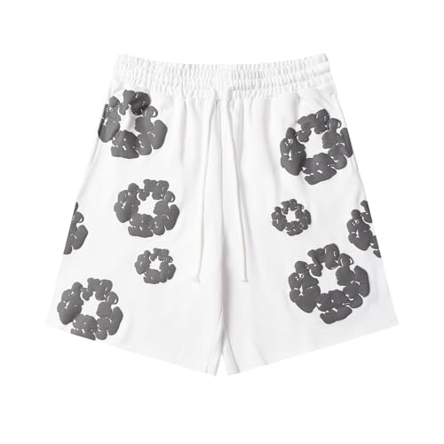 Herren T-Shirt und Shorts Set 2 Teiliges Sommer Trainingsanzug Jogginganzug Y2K Hip Hop Kurzarm T-Shirts und Hose Unisex Sommer 2-Teilig Outfit Sportanzug Denim T Jogginganzug Männer mit Blumen Herren T-Shirt und Shorts Set 2 Teiliges Sommer Trainingsanzug Jogginganzug Y2K Hip Hop Kurzarm T-Shirts und Hose Unisex Sommer 2-Teilig Outfit Sportanzug Denim T Jogginganzug Männer mit Blumen von Generisch