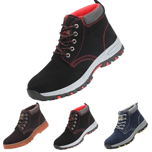 Herren Damen Arbeitssstiefel Winterschuhe Warm GefüTtert Schneestiefel Herbst Outdoor Boots Winterstiefel Wasserdicht Sneaker Baumwollstiefel Mit Dicker Sohle Dicke PlüSch-Wanderschuhe von Generisch
