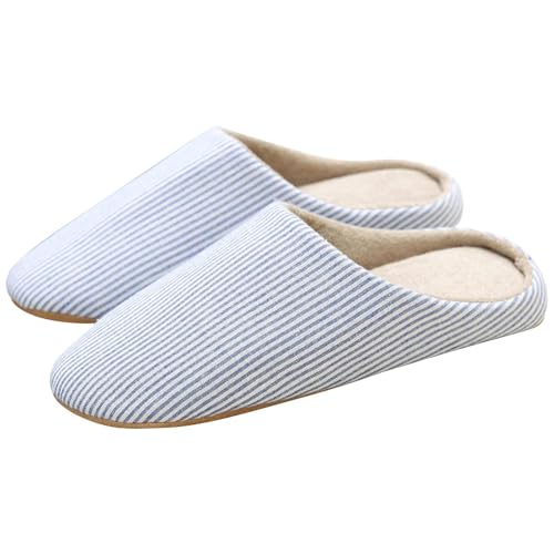 Herren Damen Hausschuhe Winter Plüsch Pantoffeln Bequeme Memory Foam Slipper Leicht Rutschfeste Gästehausschuhe für Haushaltsgäste Flache Hüttenschuhe Plüsch Warme Filz Hausschlappen von Generisch