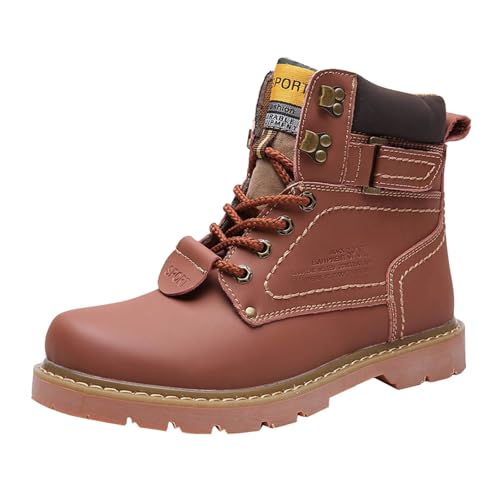 Herren Damen Outdoor WalkingStiefel Wasserdicht Stiefeletten Rutschfest Wanderstiefel BreiteLeichtgewichts Schnürstiefeletten Bequem Arbeitsschuhe Schnürboots Orthopädische Damenstiefel Ankle Boots von Generisch