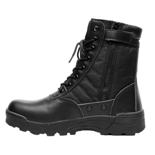 Herren Desert Combat Boots Outdoor Wandern Knöchelschuhe Männer Arbeit Sicherheitsschuhe, Schwarz , 43 EU von Generisch