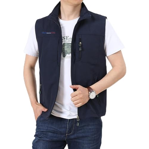 Herren Dünnes Ärmellose Weste Frühling Arbeitsweste mit Vielen Taschen Sommer Leicht Freizeitweste Sportweste Atmungsaktive Anglerweste Schnelltrocknend Outdoorweste Arbeitsjacke Herren Dünnes Ärmellose Weste Frühling Arbeitsweste mit Vielen Taschen Sommer Leicht Freizeitweste Sportweste Atmungsaktive Anglerweste Schnelltrocknend Outdoorweste Arbeitsjacke von Generisch
