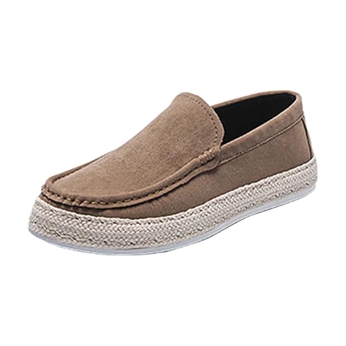 Herren Espadrilles Casual Mokassins Sommerschuhe Einzelschuhe,Modische Segeltuchschuhe Für Männer,Low Top Slip On Bootsschuhe,Flache Freizeitschuhe,Bequeme Loafers Slipper,Lässige Walkingschuhe von Generisch
