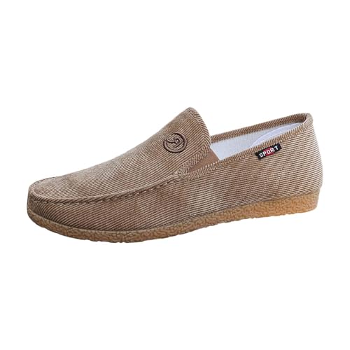 Herren Espadrilles Schuhe, Freizeitschuhe Herren Sportlich Schwarz Atmungsaktiv Flache Slipper Slip On Loafer Weich Comfort Arbeitsschuhe Elegant Flache Barfussschuhe Weich Leicht Walkingschuhe 1 von Generisch