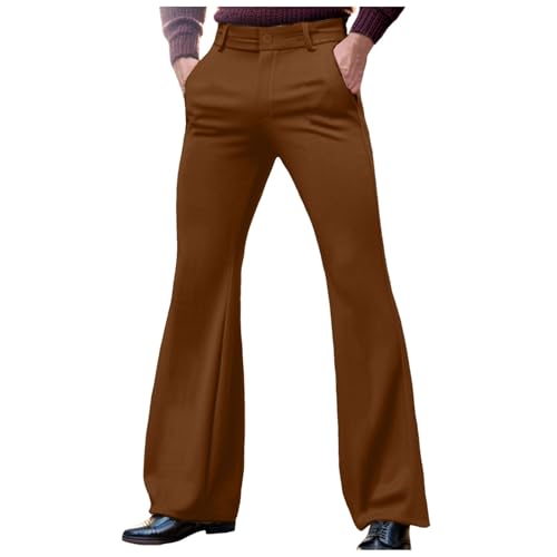 Herren Flared RetroAnzughose Herren Schlaghose 60er 70er Glockenhose Herren Vintage Weites Bein Karneval Disco Hosen Solid Einfach Business Hose Anzughose-Schlaghose Flared Jeans Herren Herren Flared RetroAnzughose Herren Schlaghose 60er 70er Glockenhose Herren Vintage Weites Bein Karneval Disco Hosen Solid Einfach Business Hose Anzughose-Schlaghose Flared Jeans Herren von Generisch