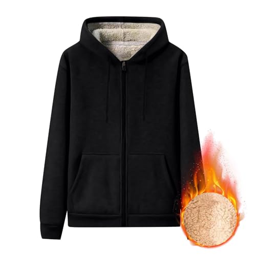 Herren Fleecejacke Reißverschluss kaputzensweatjacke männer jacke herbst Trainingsjacke Herren Hoodie Mit Reißverschluss Dünne Sweatjacke Kaputzenhoodie Männer Trainings Jacken von Generisch