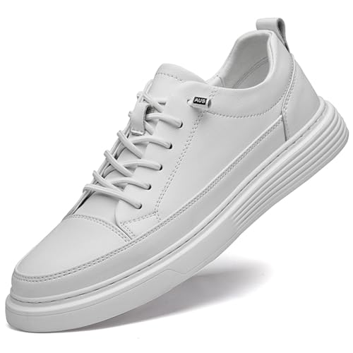 Herren-Freizeitschuhe, handgefertigt, modisch, Leder, niedrig, atmungsaktiv, bequem, Wanderschuhe für Herren, weiß, 39 1/3 EU Herren-Freizeitschuhe, handgefertigt, modisch, Leder, niedrig, atmungsaktiv, bequem, Wanderschuhe für Herren, weiß, 39 1/3 EU von Generisch