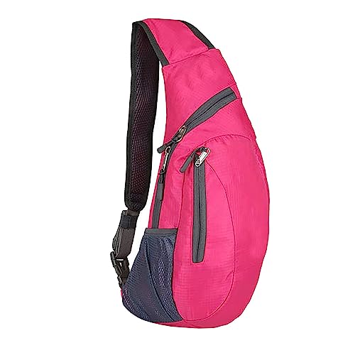 Herren-Geldbörsen oder Schultertaschen, Reißverschluss, faltbar, Brusttasche mit einzelner Schultertasche, Umhängetasche, Sporttasche, Outdoor-Schultertasche, rot, Einheitsgröße von Generisch