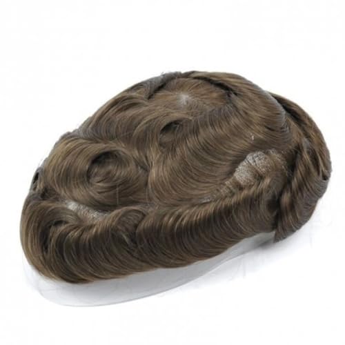 Herren-Haarprothese, 0,1 mm, strapazierfähige Perücke, 100 % natürliches Echthaar, Kapillarprothese, glatt, 8 x 10 # 130 #6 Herren-Haarprothese, 0,1 mm, strapazierfähige Perücke, 100 % natürliches Echthaar, Kapillarprothese, glatt, 8 x 10 # 130 #6 von Generisch
