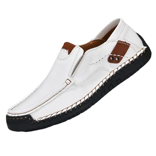 Herren-Halbschuhe, lässig, Slipper, Business-Mokassins, leicht, erfrischend, klassische Hausschuhe, Wandern, Fahren, Reisen, Outdoor, weiß, 38 2/3 EU Herren-Halbschuhe, lässig, Slipper, Business-Mokassins, leicht, erfrischend, klassische Hausschuhe, Wandern, Fahren, Reisen, Outdoor, weiß, 38 2/3 EU von Generisch