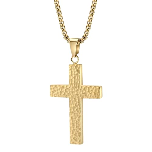 Herren-Halskette mit Kreuzanhänger, christliche Halskette, 3D-Druck, Schmuckanhänger mit Geheimfach, für Männer und Frauen, religiöse Taufanlässe, Refer to description, Titanstahl, Unisex Herren-Halskette mit Kreuzanhänger, christliche Halskette, 3D-Druck, Schmuckanhänger mit Geheimfach, für Männer und Frauen, religiöse Taufanlässe, Refer to description, Titanstahl, Unisex von Generisch
