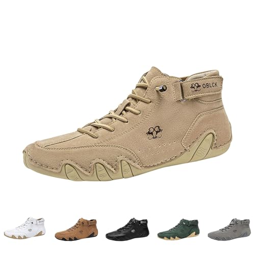 Herren Handgefertigte Hohe Stiefel barfußschuhe, Wasserdicht Rutschfeste Leichtes Atmungsaktive Outdoor Barfuß Schuhe Herre Stiefel zum Wandern und Fahren Ergonomische & Schmerzlindernde Herren Handgefertigte Hohe Stiefel barfußschuhe, Wasserdicht Rutschfeste Leichtes Atmungsaktive Outdoor Barfuß Schuhe Herre Stiefel zum Wandern und Fahren Ergonomische & Schmerzlindernde von Generisch
