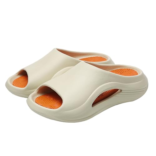 Herren-Hausschuhe, Bad-Hausschuhe für Herren, rutschfest, dicke Sohle, lässiger Hausschuh mit geruchsabweisender EVA-Sohle, Komfort, orthopädische Sandalen, modisch, für drinnen und draußen, offener von Generisch