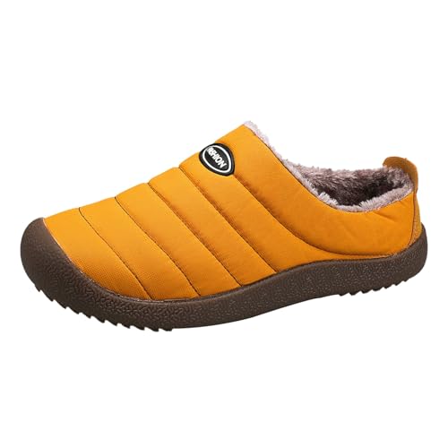 Herren Hausschuhe Geschlossen Herren Hausschuhes Winterplüsch Gummi Baumwollschuhe Pantoffeln Wasserfest Filzpantoffeln Casual Hauslatschen Für Flach Winterschuhe Slip On Freizeitschuhe von Generisch