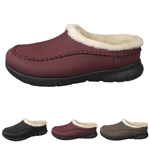 Herren-Hausschuhe für bequemen Gebrauch zu Hause, gemütliche Slip-Ons, ideal für Herbst und Winter, stilvolle Freizeitschuhe für Entspannung drinnen und draußen, Schwarz , 39 2/3 EU von Generisch