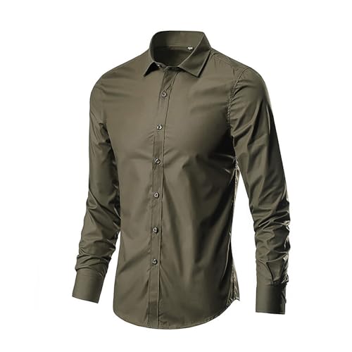 Herren Hemd Bügelfrei Regular Fit Hemd Langarm Casual Hemd aus Oxford Button Down Hemd Faltenfrei Herren Shirts Langarm Shirt Schwarz Langarm Weißes Hemd Herren Slim FitHerren Hemd Slim Fit von Generisch