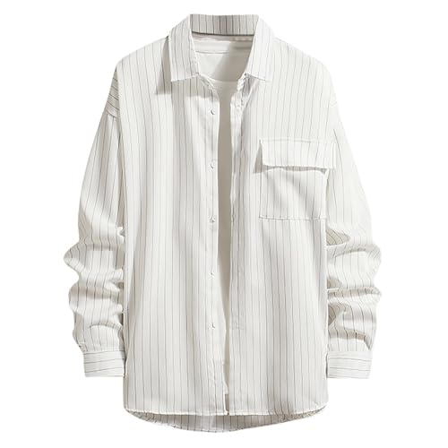 Herren Hemd Regular Fit Langarm Herrenhemden Freizeithemd Regular Businesshemd Elastiscer Hemd Weiß Hemd Herren Langarm Weiß Blau Langarm Shirts HerrenChristmas Hemd Herren von Generisch