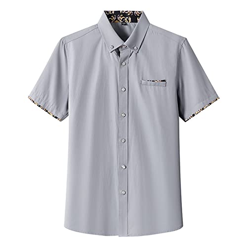 Herren Hemden Langarm elegant mehrfachbügel Hemden Weisse Hemden Herren modern fit Hemden Herren Regular fit 3XL Trachtenhemd Herren extra Langarm Stehkragen Polohemden Herren Kurzarm von Generisch