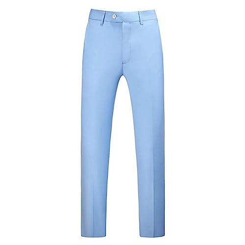 Hosen Herren, Herrenhosen In Übergröße, Einfarbig, Anzughose, Herrenhosen, Business Casual, Gerades Bein, Anzughose Hosen Jogging Jeans Freizeithose Männer Lang Hose (40, Himmelblau) von Generisch