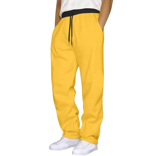 Herren Hose Jogginghose Sweatpant Freizeithose Sporthose Weite Bein Lang Sporthose Baumwolle Loose Fit Trainingshose Bequeme Laufhose mit Kordelzug und Taschen Einfarbig Fitness Herren Hose Jogginghose Sweatpant Freizeithose Sporthose Weite Bein Lang Sporthose Baumwolle Loose Fit Trainingshose Bequeme Laufhose mit Kordelzug und Taschen Einfarbig Fitness von Generisch
