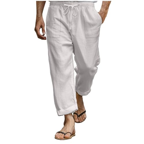 Herren Hose Sommer Leichte Leinenhose Freizeithose Strandhose Loose Fit Männer Hosen Mit Gummizug Für Urlaub Strand Alltag Herren Sommerhose Lang Mit Gummizug Natürlich Mode Herren Hose Sommer Leichte Leinenhose Freizeithose Strandhose Loose Fit Männer Hosen Mit Gummizug Für Urlaub Strand Alltag Herren Sommerhose Lang Mit Gummizug Natürlich Mode von Generisch