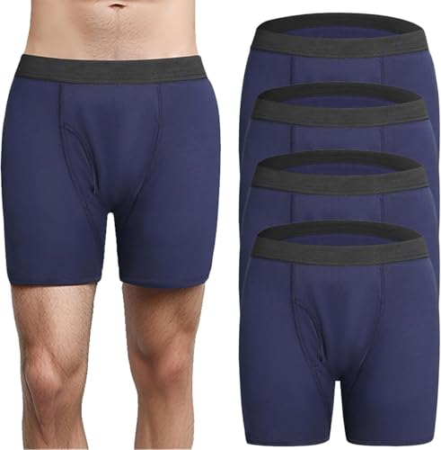Herren-Inkontinenz-Unterwäsche, ultra-saugfähige Inkontinenz-Boxershorts, bequem, auslaufsicher (Blau, 3 Stück, 3XL) von Generisch