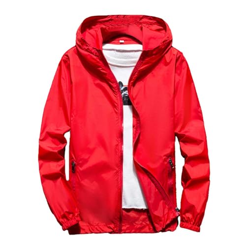 Herren Jacke Leichte Freizeit Schwarz Übergangsjacke Langarm Orange Sommer Bomberjacke Outdoor Sportjacke Grün Full Zip Up Outdoorjacke Frühling Herbst Windbreaker Mit Reißverschlusstasche Xxxxxxxl von Generisch
