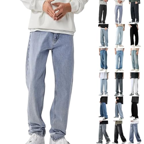 Herren Jeanshose Basic Baggy Jeans Y2k Stretch Denim Coole Loose Fit Jeanshosen Oversized Mode Hip Hop Cargo Jean für Teenager Jungs Freizeithose Streetwear Lockere Passform Pant S-XXL Herren Jeanshose Basic Baggy Jeans Y2k Stretch Denim Coole Loose Fit Jeanshosen Oversized Mode Hip Hop Cargo Jean für Teenager Jungs Freizeithose Streetwear Lockere Passform Pant S-XXL von Generisch