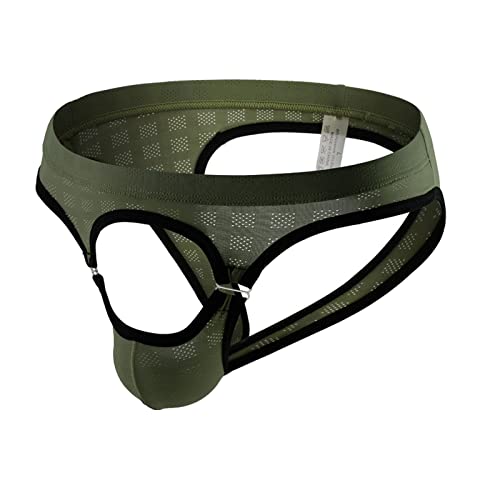 Herren Jockstrap Dehnbare Baumwolltasche Workout Performance Athletic Supporter für Männer Low Rise G-String Sexy Durchsichtige Tangas Micro Mesh Stretch Tanga Unterwäsche Unterhose Faschingskostüm, von Generisch