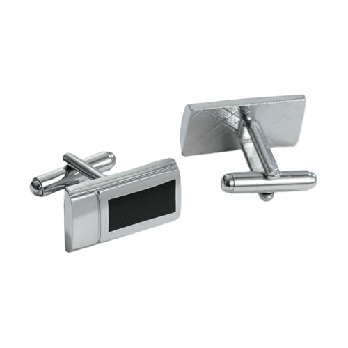 Herren Krawattenklammer Manschettenknöpfe Set Schwarz Emaille Business Krawattenklammer Hemd Manschettenknöpfe, Einheitsgröße, Metall, Kein Edelstein Herren Krawattenklammer Manschettenknöpfe Set Schwarz Emaille Business Krawattenklammer Hemd Manschettenknöpfe, Einheitsgröße, Metall, Kein Edelstein von Generisch