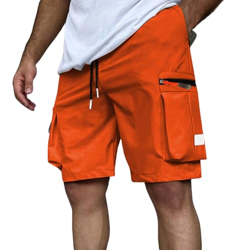 Herren Kurze Hosen Cargo Shorts Outdoor Sommer Einfarbig Straight Regular Fit Sport Shorts mit Vielen Taschen Leicht Atmungsaktiv Elastische Taille Arbeitshose Cargohose Jogginghose Freizeithose Herren Kurze Hosen Cargo Shorts Outdoor Sommer Einfarbig Straight Regular Fit Sport Shorts mit Vielen Taschen Leicht Atmungsaktiv Elastische Taille Arbeitshose Cargohose Jogginghose Freizeithose von Generisch
