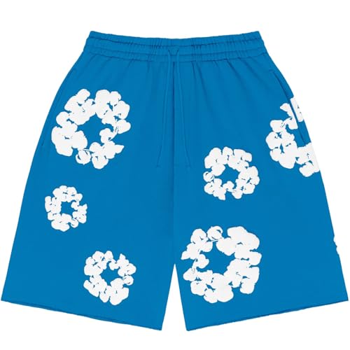 Herren Kurze Hosen Sommer Blumen Druck Freizeitshorts Gerades Bein Sommershorts Gummibund Shorty Short Mit Tunnelzug Und Taschen Baumwolle Shorts Loose Sportshorts Sky Blue M Herren Kurze Hosen Sommer Blumen Druck Freizeitshorts Gerades Bein Sommershorts Gummibund Shorty Short Mit Tunnelzug Und Taschen Baumwolle Shorts Loose Sportshorts Sky Blue M von Generisch