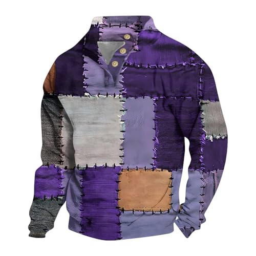 Herren Langarm Pullover mit Reißverschluss Elegantes Sweatshirt Stehkragen Bequemer Freizeitpullover Herbst Winter Atmungsaktive Oberbekleidung Langarmshirt Pullover Für Herren Weißer Pullover von Generisch