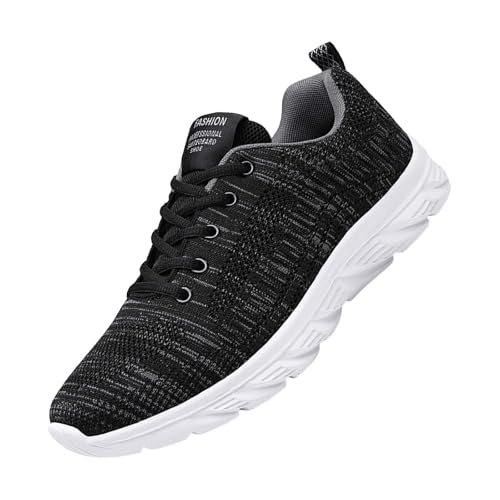 Herren Laufschuhe Leichtgewichts Atmungsaktiv Turnschuhe Luftpolster Straßenlaufschuhe Flach Tennis Schuhe Chunky Mesh Sportsschuhe Bequeme Schnürhalbschuhe Outdoor Fashion Herrenschuhe von Generisch