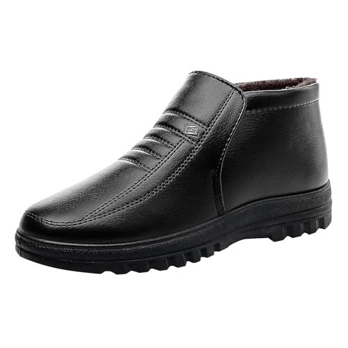 Herren Leder Chukkastiefel FüR MäNner Mode Anzugschuhe Business Freizeitschuhe Bequeme Hoch Chelsea Boots Businessschuhe Mit Griffiger Sohle Formale Schuhe Leichtgewichts Loafers von Generisch