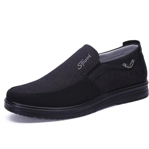 Herren Lederschuhe Anzugschuhe rutschfest Leder Sportschuhe Flache Businessschuhe ohne Schnürsenkel Freizeitschuhe Dicke Winterschuhe Nonslip Outdoorschuhe Minimalistische Schlupfschuhe von Generisch