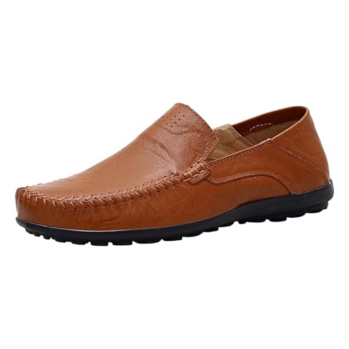 Herren Lederschuhe Business Sneaker Elegant Komfortabel Schuhe Weich Leder Schnürer Oxford Büro Wanderschuhe Stehen Bequem Sohle Freizeitschuhe Elegant Schuhe Bequem rutschfest von Generisch