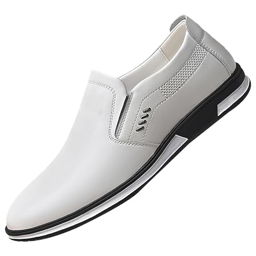 Herren Lederschuhe Elegante Schuhe Herren Hohl Atmungsaktiv Business Schuhe Slip On Schlupfschuhe Fashion Walkingschuhe Geschäftsschuhe Minimalistische Anzugschuhe Leichtgewichts Arbeitsschuhe von Generisch